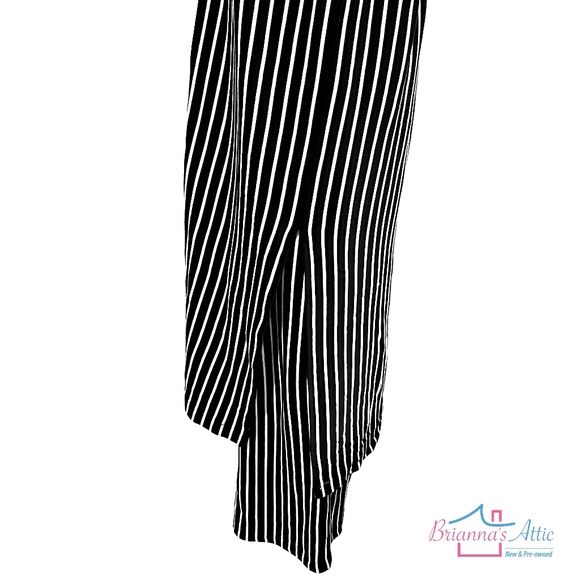Jones New York women's black & white stripped cotton pant and blouse Size L - Picture 9 of 13